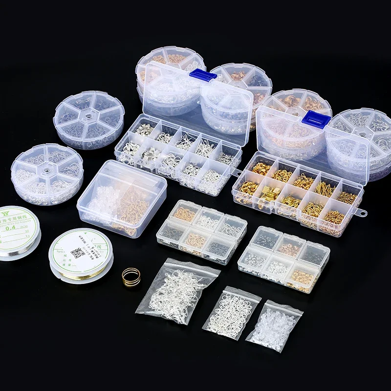 Legierung Zubehör Schmuck Erkenntnisse Set Ohrring Herstellung Kit Karabinerverschluss Offene Biegeringe Reparatur Werkzeuge DIY Schmuck Machen Liefert