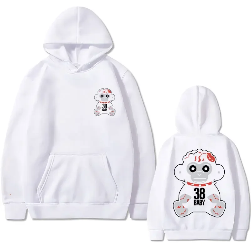 Singer Youngboy Never Broke Again Colorful Monkey Gear 38 Baby Graphic Print Hoodie Mens Oversized Sweatshirt Vintage Streetwear