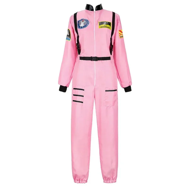 

Women's Astronaut Costume Adult Flight Dress Up Party Coverall Space Cosplay Jumpsuit