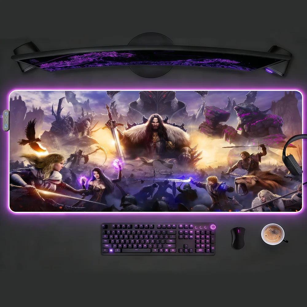 

T-THRONE AND L-LIBERTYs Mouse Pad RGB LED Non-slip Desk Mat Rubber Gaming Accessories Large XXL Computer Office Keyboard Carpet