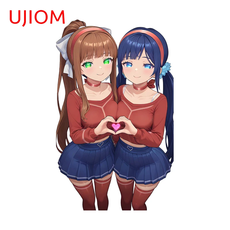 UJIOM Miside Mita مع الأصدقاء أنيمي الجدار ملصق فني بارد شخصية الشارات انسداد خدش منفعل غرفة الديكور