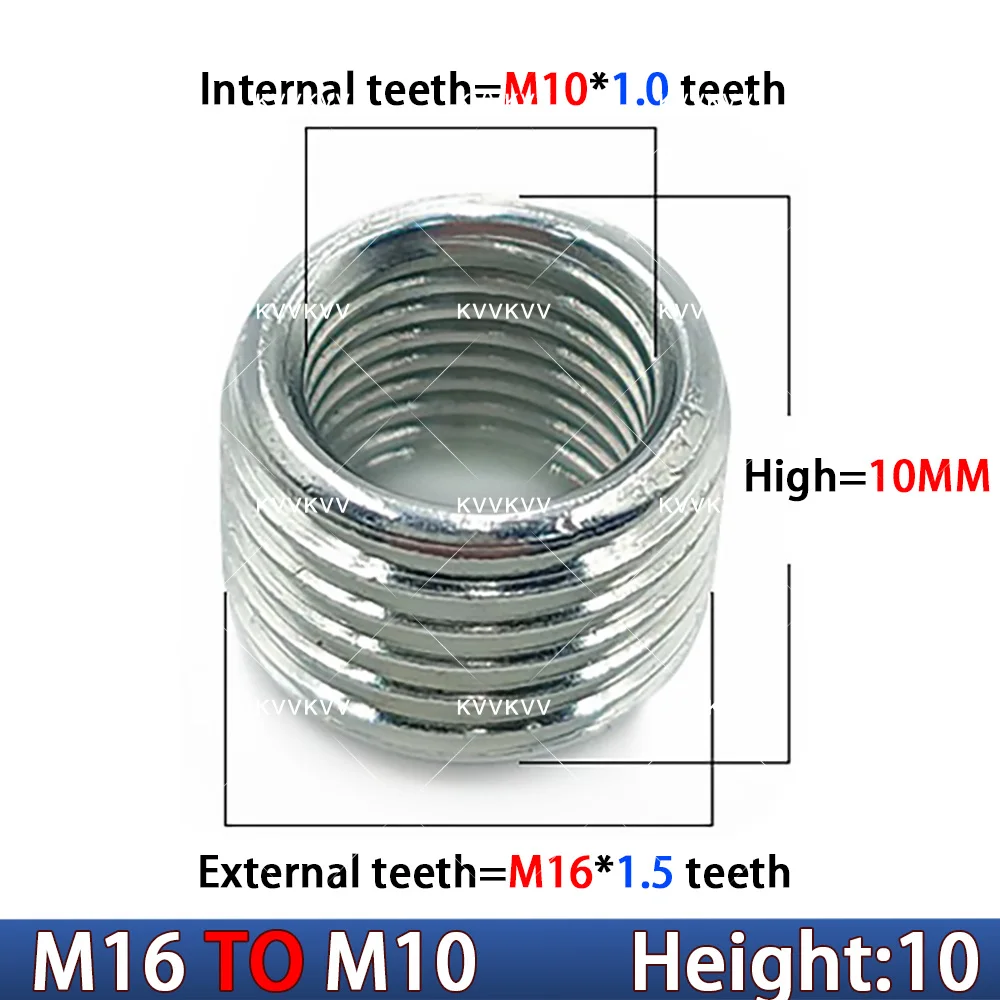 304 Stainless Steel Inside Outside Thread Adapter M4 M6 M8 M10 M12 M14 M16 Screw Sheath Thread Insert Sleeve Conversion Nuts
