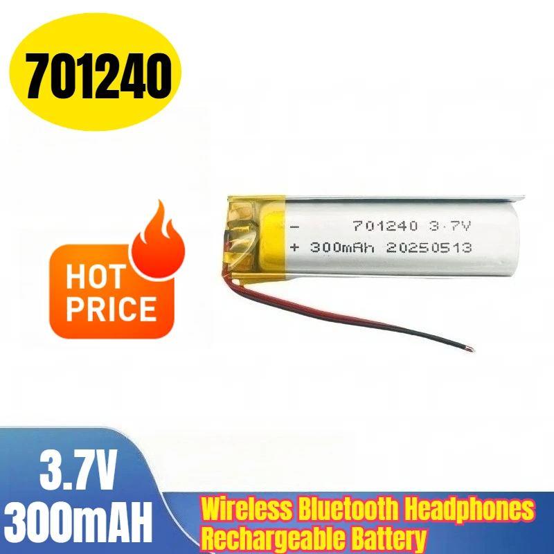 

3.7V 400/300/250mAH Wireless Bluetooth Headphones Rechargeable Battery