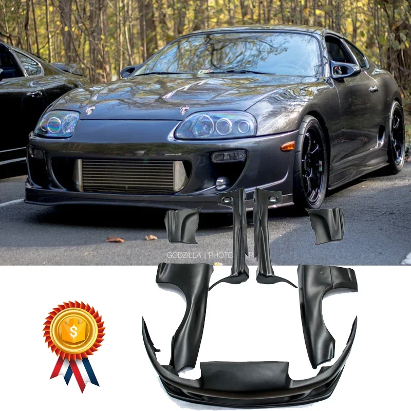 

Car-Styling Fiber Glass FRP JZA80 RDX Style Bodykit Front Bumper Fender Fit For 1993-2002 Toyota Supra MK4 Side Skirt Body kits