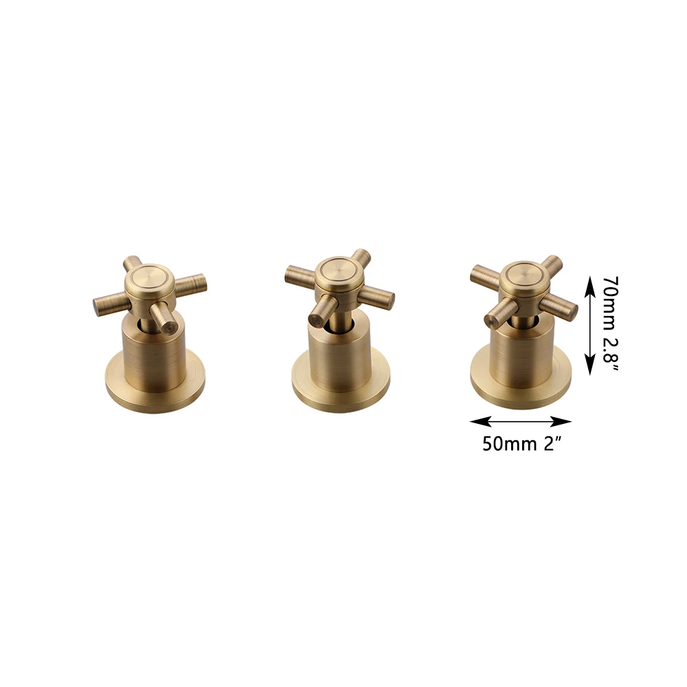 KEMAIDI Bathroom Mixer Valve Tap Handle Hot And Cold Water Control Valve 3 Sets Bidet Faucet Bathroom Accessaries