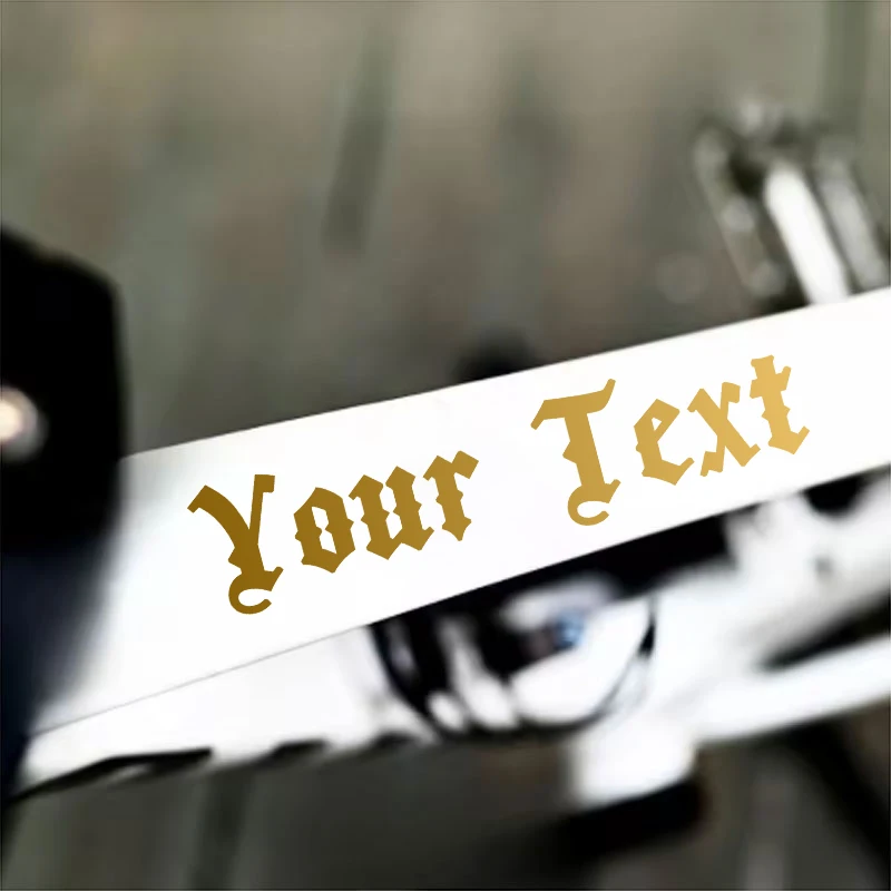 1 قطعة نص مخصص الارتفاع 3.5 سنتيمتر شخصية دراجة ملصق ذاتية اللصق DIY بها بنفسك الطريق الدراجة العلوي أنبوب الإطار المقود خوذة