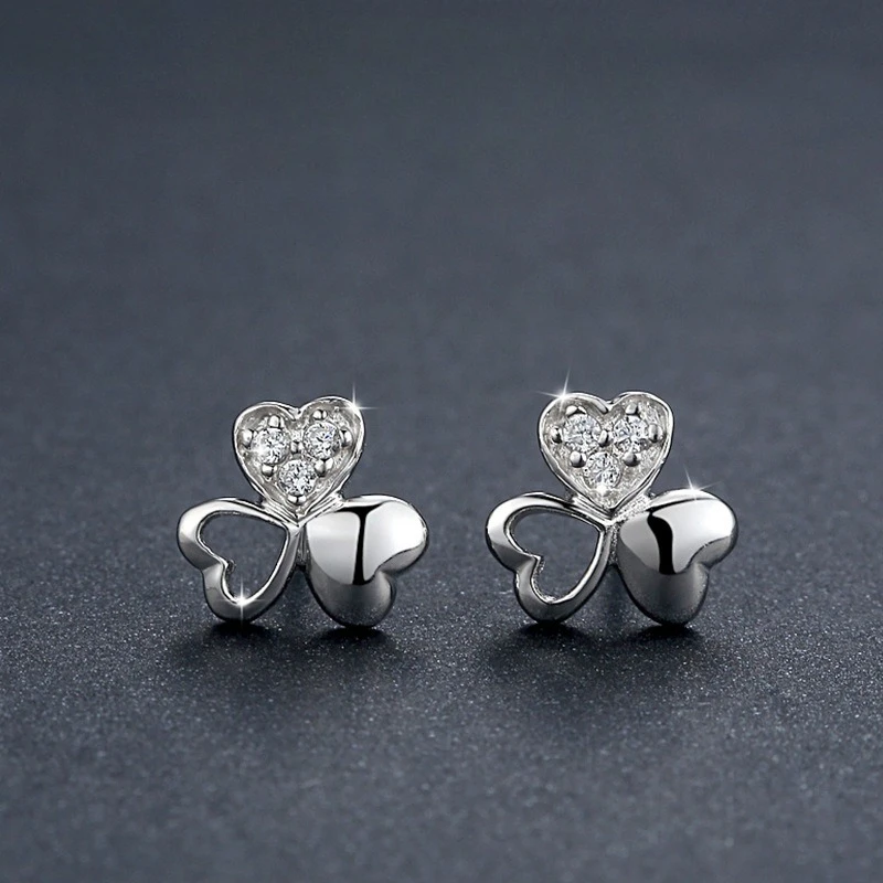 925 Sterling Silver Earrings Zircon Flower for Women Luxury Wedding Jewelry Elegant Female Accessories Fashion Gift