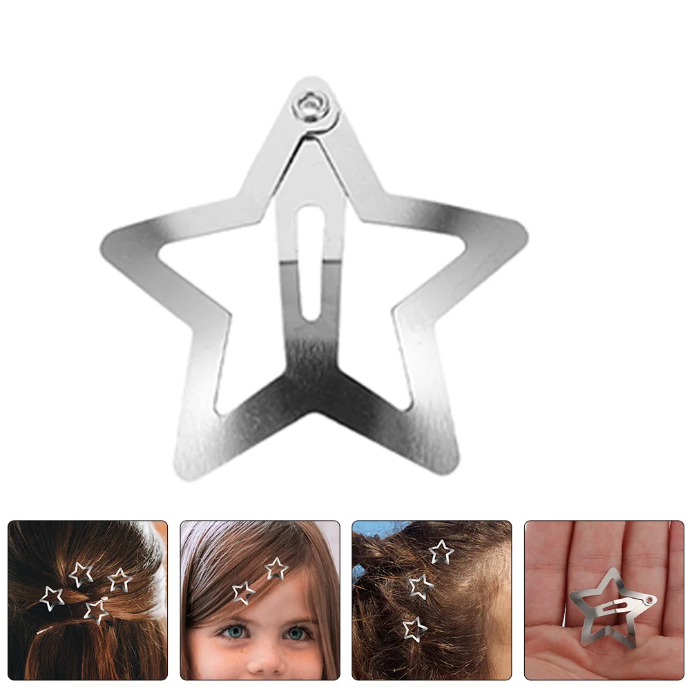 

10 Pcs Hairpin Headgear Star Shaped Clips Hairpins Accessories for Women Stainless Steel Jewelry