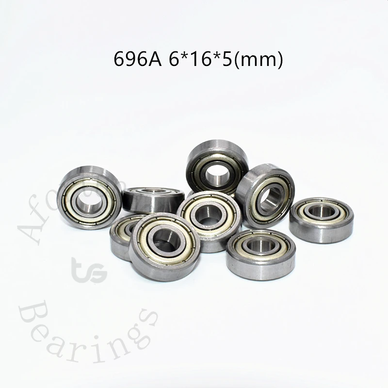 Bearing 10 Pieces 696AZZ 6*16*5(mm) chrome steel Metal Sealed High speed Mechanical equipment parts