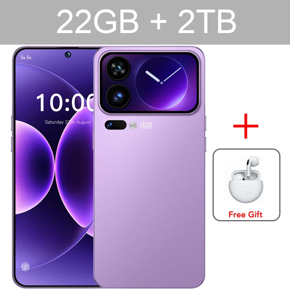 M17 Pro Max Smartphone 7.3HD 2026 HOT NEW Voordelige 5G Dual SIM-telefoon 7800mAh Android 15 Wereldwijde versie Mobiele telefoons