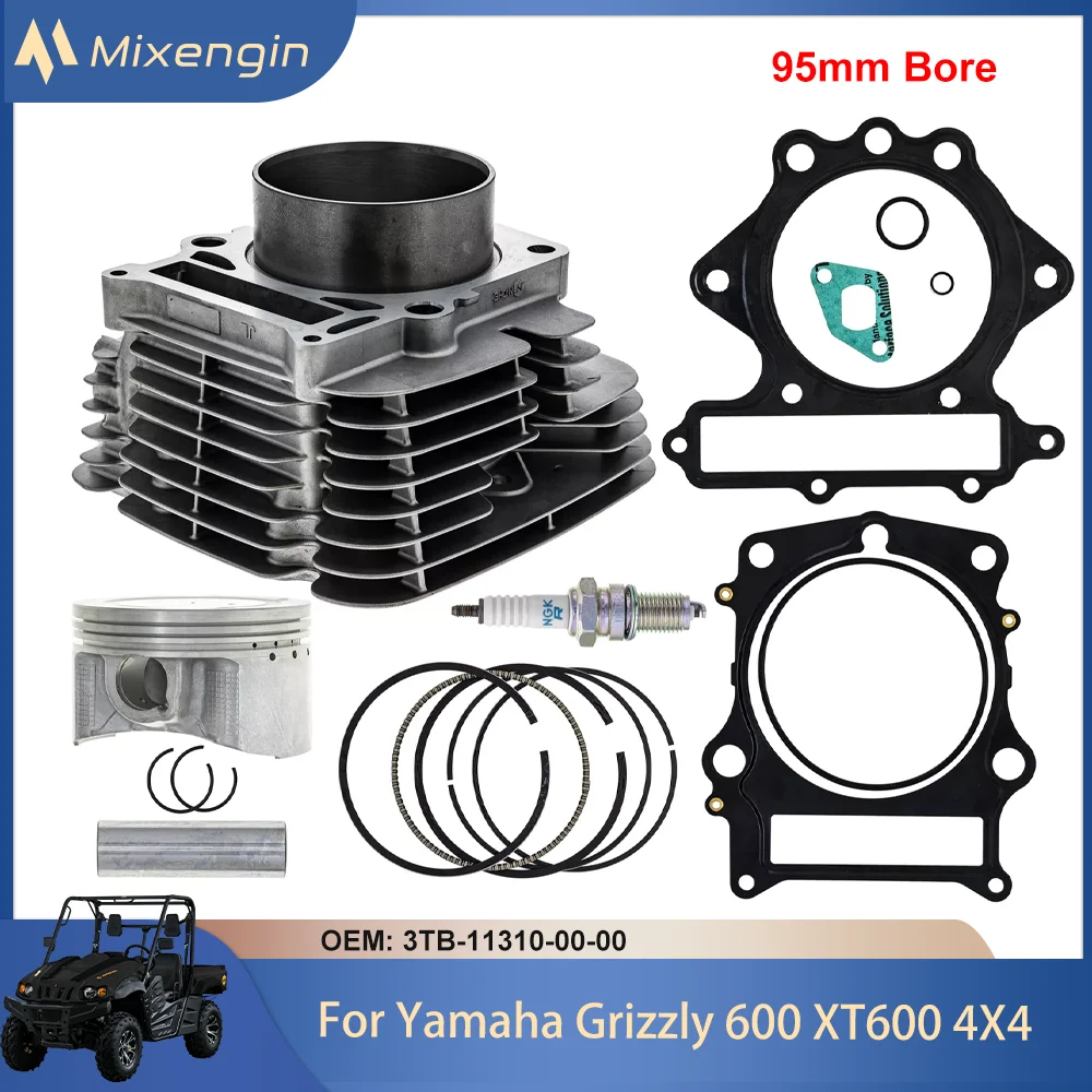 STD 95mm Bore Motorcycle Engine cylinder piston gasket kit For Yamaha XT600 GRIZZLY 600 YFM600 4X4 ATV 3TB-11310-00-00 1990-2001