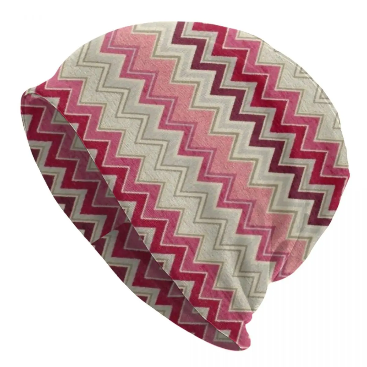 

Custom Chic Modern Home Zig Zag Skullies Beanies Caps Winter Warm Knitted Hat Cool Adult Geometric Bonnet Hats Outdoor Ski Cap