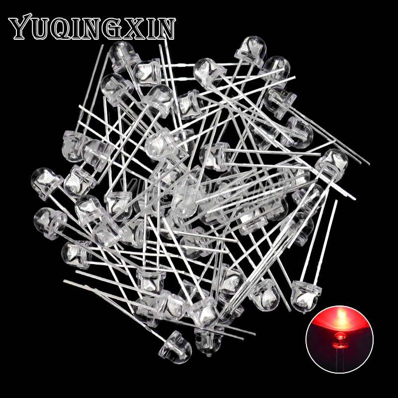 50pcs 5mm Straw Hat LED Super Bright White 0.3W 0.5W 0.75W Power Light Emitting Diode Red Yellow Green Blue Warm White Orange