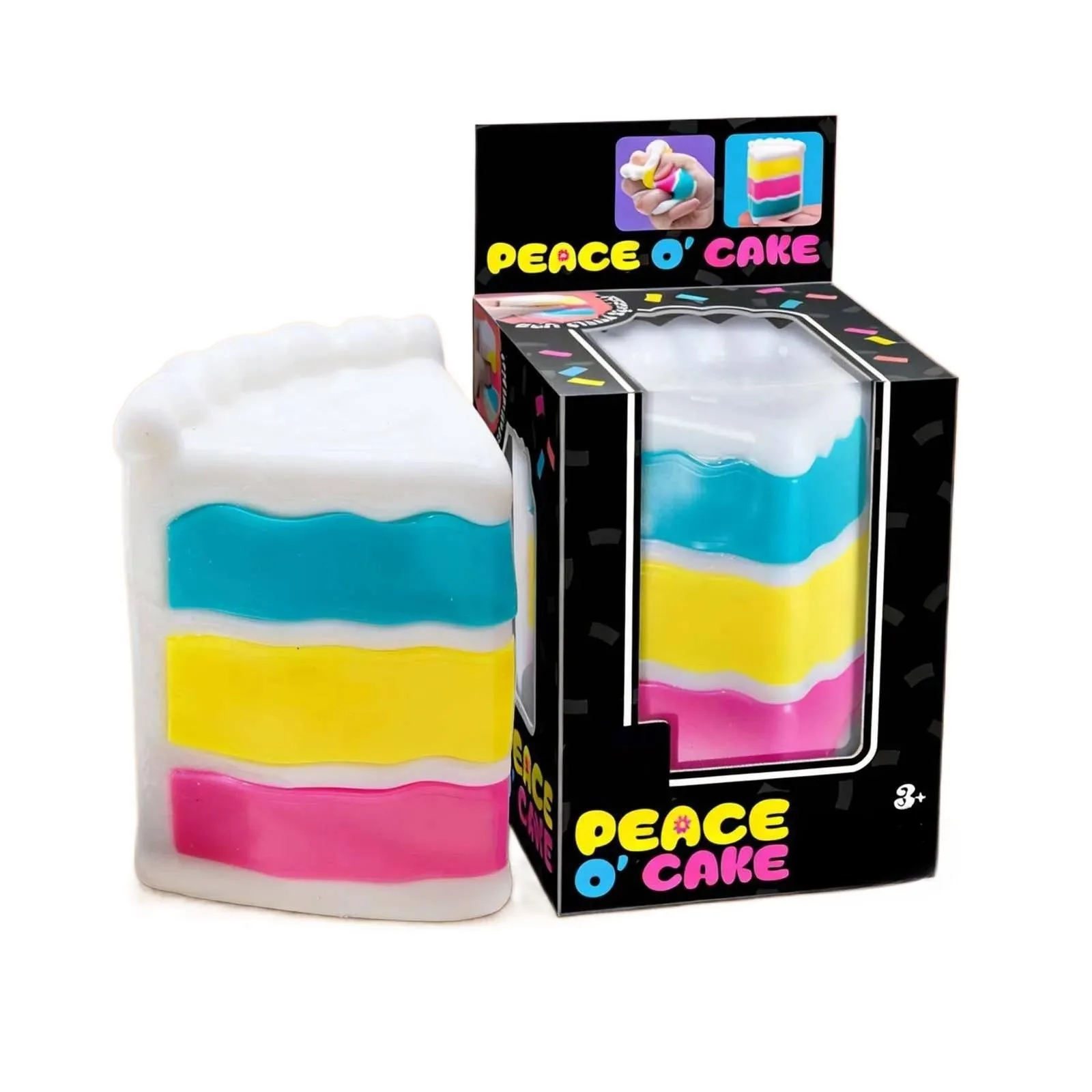 Peace Cake Shape Slow Rebound Stress Relief Toy Soft Stretchable Sensory Toy for Fingertips ASMR Kneading Stress Relief Toy