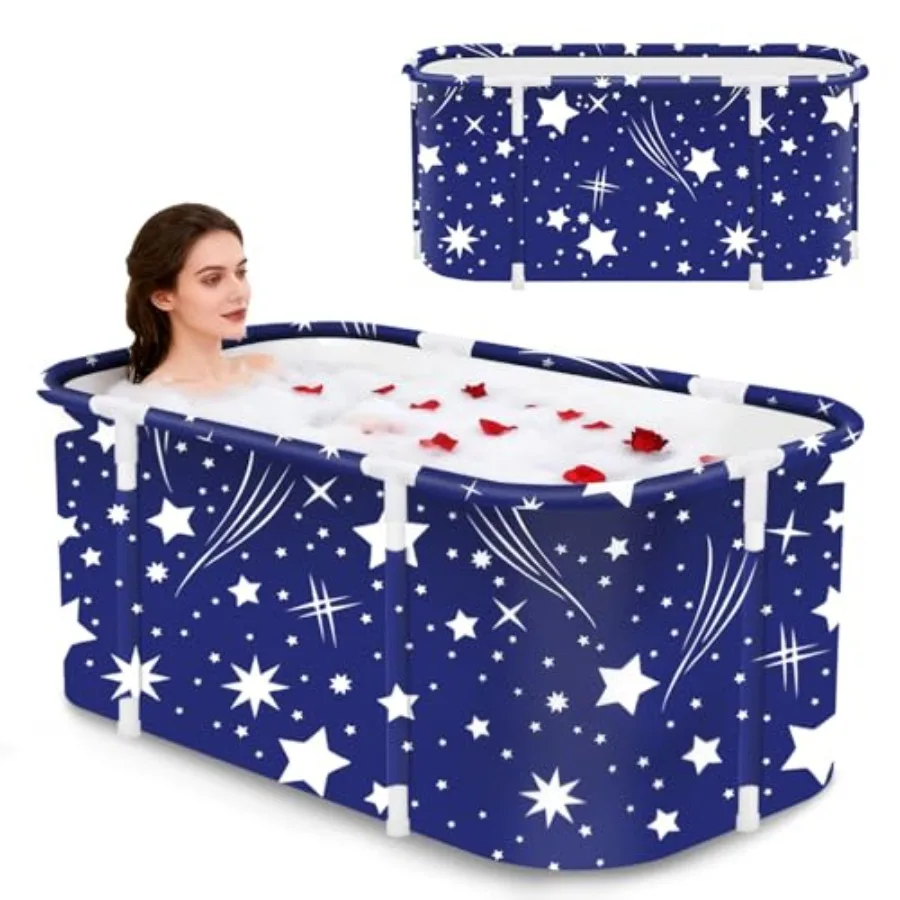 

Porble Foldable BatubFoldable SoakinBatub for Adults FreandinBatubs Hot Ba Tub Ice Ba Family Baroom SPA Tub 47.29.7x2.7h Sr