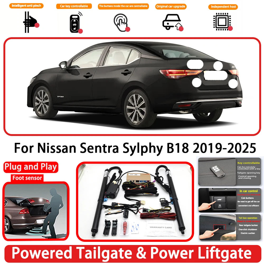 for Nissan Sentra Sylphy B18 2019-2025 OEM Plug and Play Auto Powered Tailgate Power Liftgate Rear Trunk Opener System