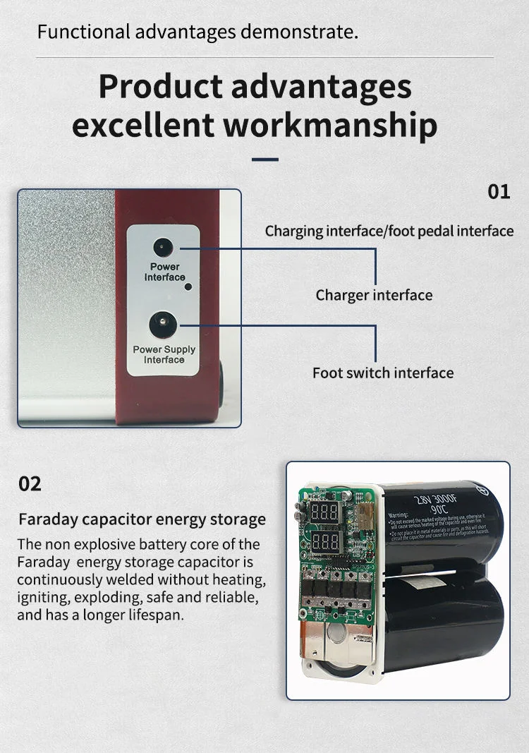 GLITTER 801M 11,6KW Punktschweißgerät mit 70BN-Schweißstift für 18650 21700 26650 32650 Batterie kann die Batteriekapazität des Schweißgeräts testen