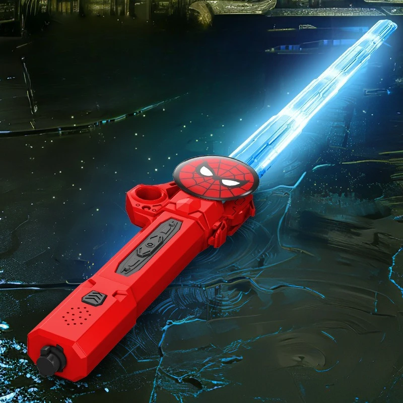 أنيمي بطل الرجل العنكبوت كابتن أمريكا هالك 2 في 1 LED السيف الضوئي، الدعائم الديكور لعب الأدوار، هدية العيد قطعة واحدة