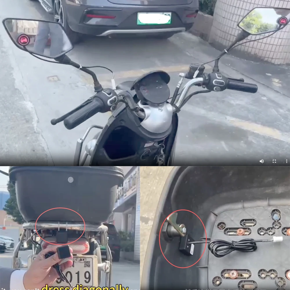 Motorcycle 60GHz BSD Radar Safety Kit Blind Spot Monitor & Lane Change Alarm IP68 Waterproof Moto Warning System Accesorios Moto
