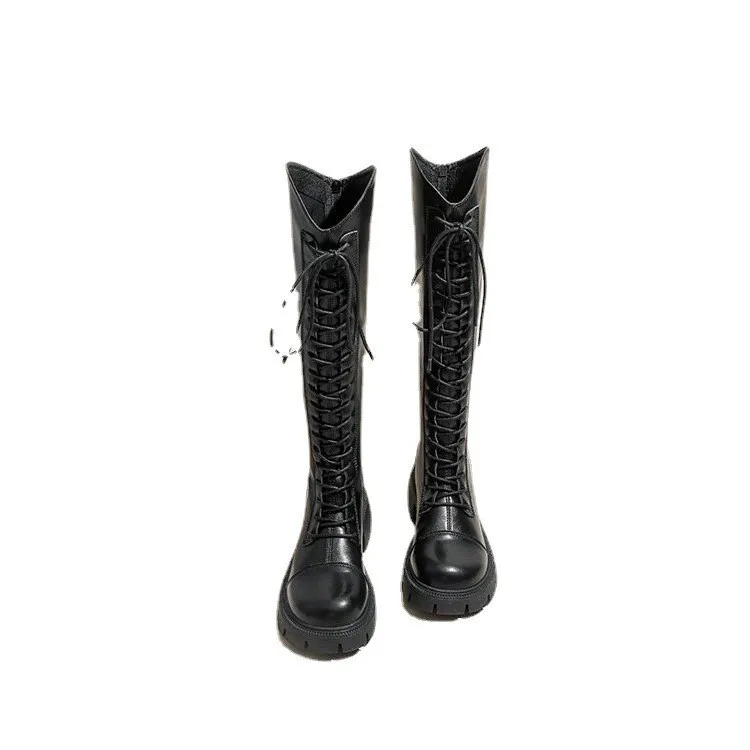 

Long tube boots for women 2025 new autumn and winter with plush thick sole high tube boots long boots for knights
