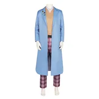 Luxiem Eveland Cosplay Anime Hololive VTuber Costumes Ike Blue Trench Pants Fancy Party Suit Halloween Carnival Uniform MN12