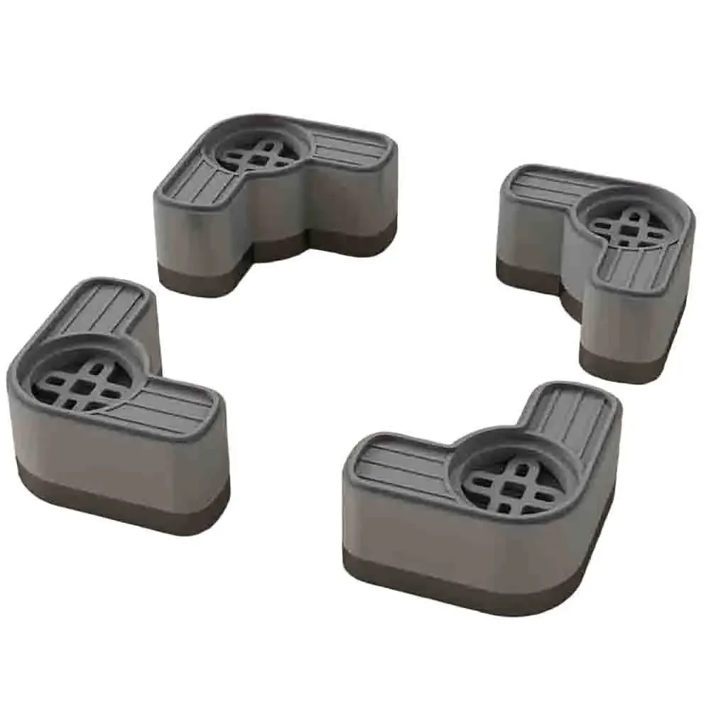 Washing Machine Stability Height Adjustable Base Vibration Absorbing Pads Set Functional Design Noise Reduction