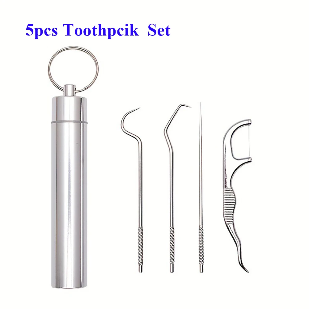 Austauschbare Zahnseide Edelstahl Y Form Zahnseide Halter Wiederverwendbare Zahnstocher Tragbare Hilo Zahnseide Dental Zähne Sticks – Detail 19