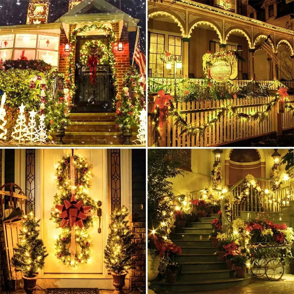 Solar String Lights with 8 Lighting Modes IP65 Solar-Powered Fairy Lights for Garden Patio Wedding Trees Parties Camping Decor