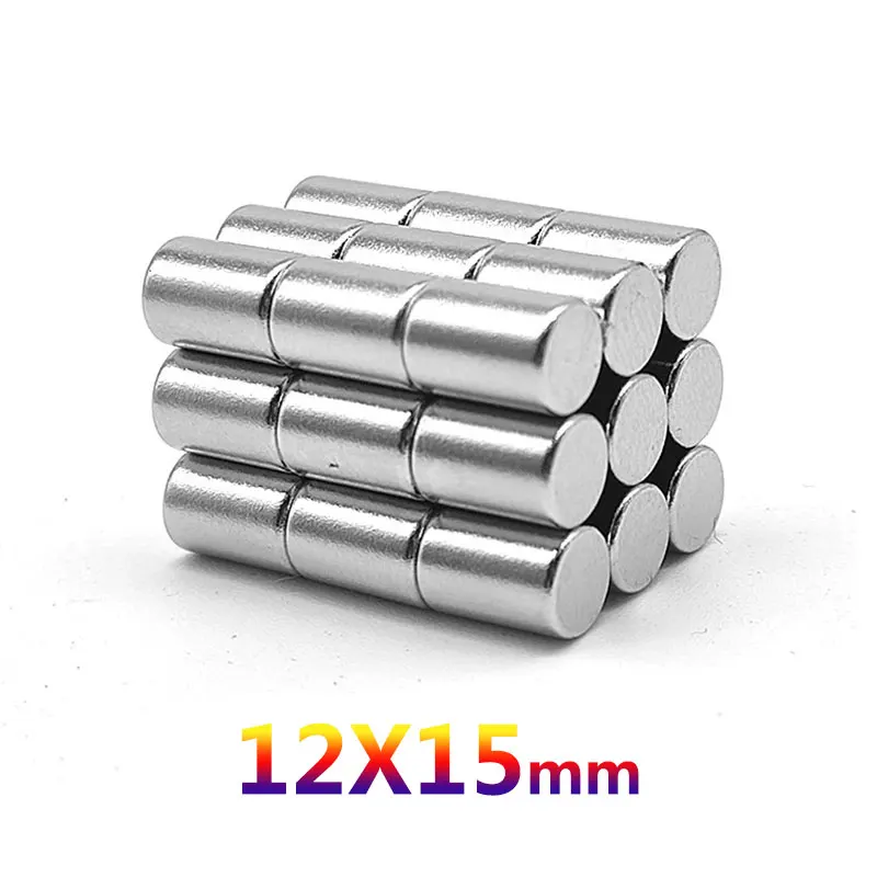 2/5/10/20/30PCS 12x15 Thick strong Round Rare Earth Magnet Disc 12mm X 15mm Neodymium Magnet 12x15mm Permanent Magnet 12*15