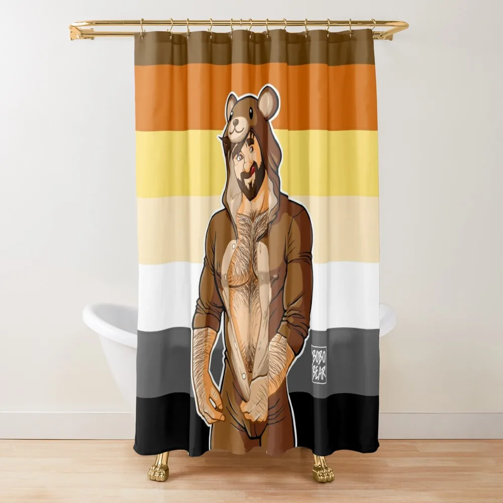 ADAM LIKES TEDDY BEARS - BEAR PRIDE Shower Curtain Bathroom Accessory Waterproof Fabric Bathroom Window Curtain