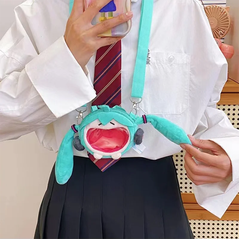 H atsune MikuรูปItabagกระเป๋าเป้สะพายหลังกระเป๋าสะพายตุ๊กตาน่ารักการ์ตูนรุ่นแนวทแยงใสC Rossbodyกระเป๋ากระเป๋านักเรียนหญิง