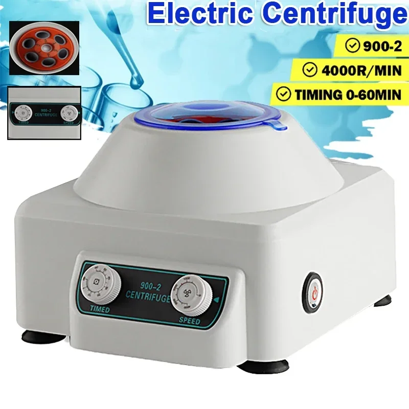 Laboratory Electric Centrifuge 900-2 Low Speed 4000rpm 2086xg 6*10ml Plasma Serum PRP PRF Separate Machine AC 110V 220V 230V