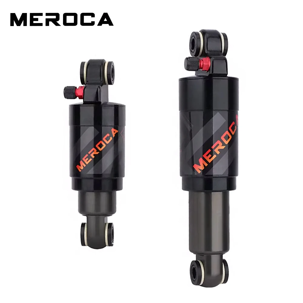 MEROCA Mountain Bike Air Shock Absorber 125mm/150mm/165mm/190mm/200mm Scooter Alloy MTB Folding Bicycle Rear Shock Cycling Parts