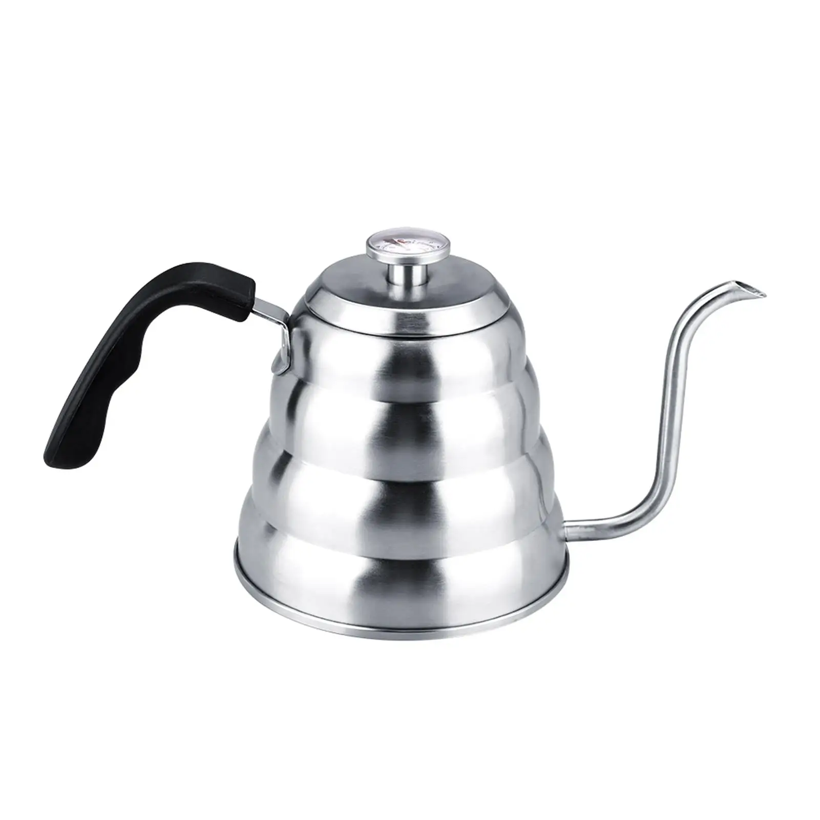 

Stainless Steel Gooseneck Coffee Kettle with Thermometer - 1.2L