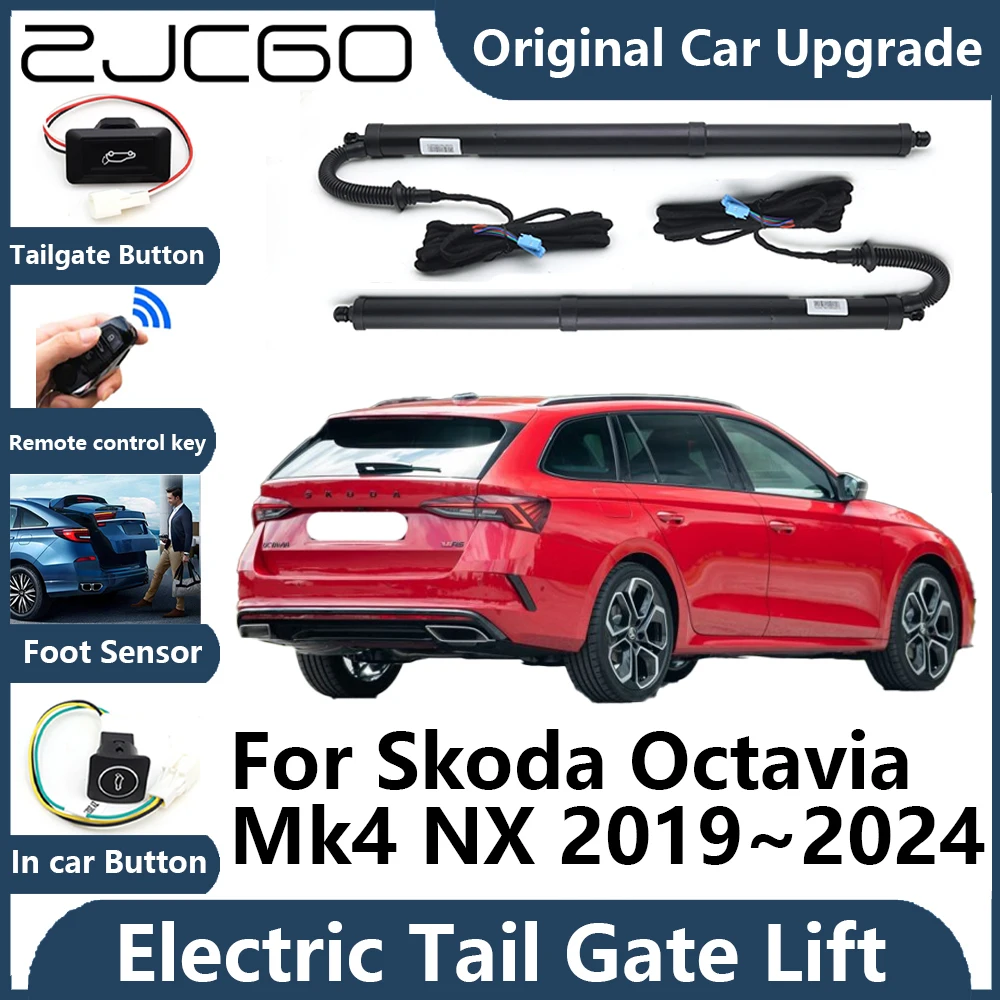 

ZJCGO For Skoda Octavia Mk4 NX 2019~2024 Tailgate Electric Tail Gate Lift Prop Support Vehicle Power Rear Door Liftgate Strut