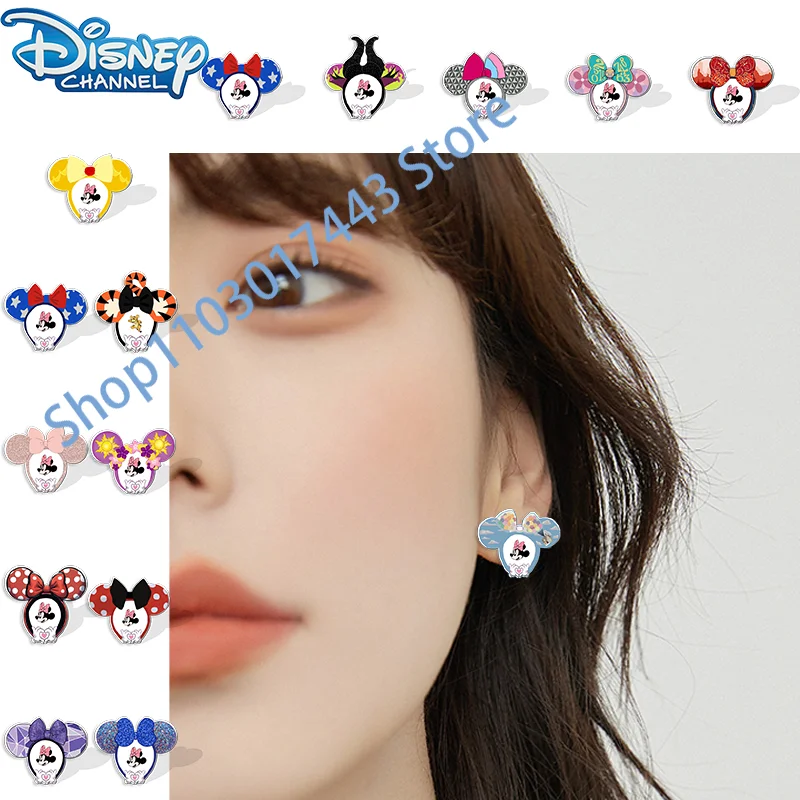 16 Styles Disney Earrings Mickey Mouse Series Stud Earrings for Women New Bow Tie Gifts Jewelry for Women Jewelry Stud Earrings