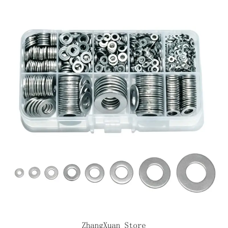 Sortiment an Flachscheiben-Hardware zur Lastverteilung an Schrauben 3XUF – Detail 9