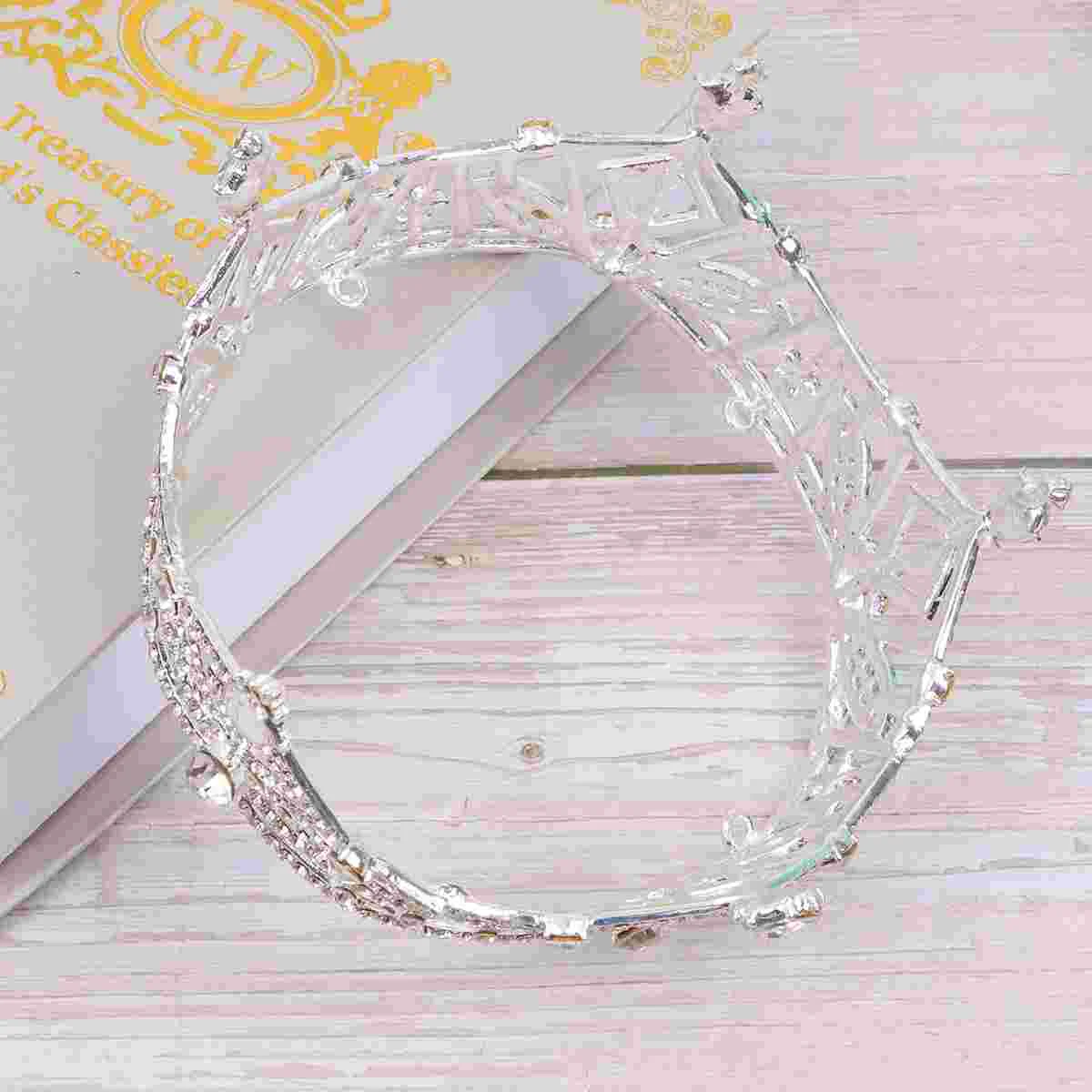

Rhinestone Bridal Hair Accessories Shiny Alloy Wedding Decor Elegant Lightweight Crown for Women Unique Glamorous Jewellery