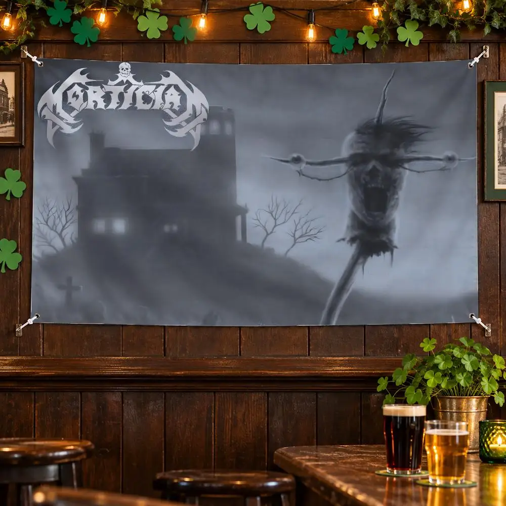 Heavy Rock Band-M-Morticians Flags No Hem Banner Anti Fade Washable Home Wall Decor Multi Sizes