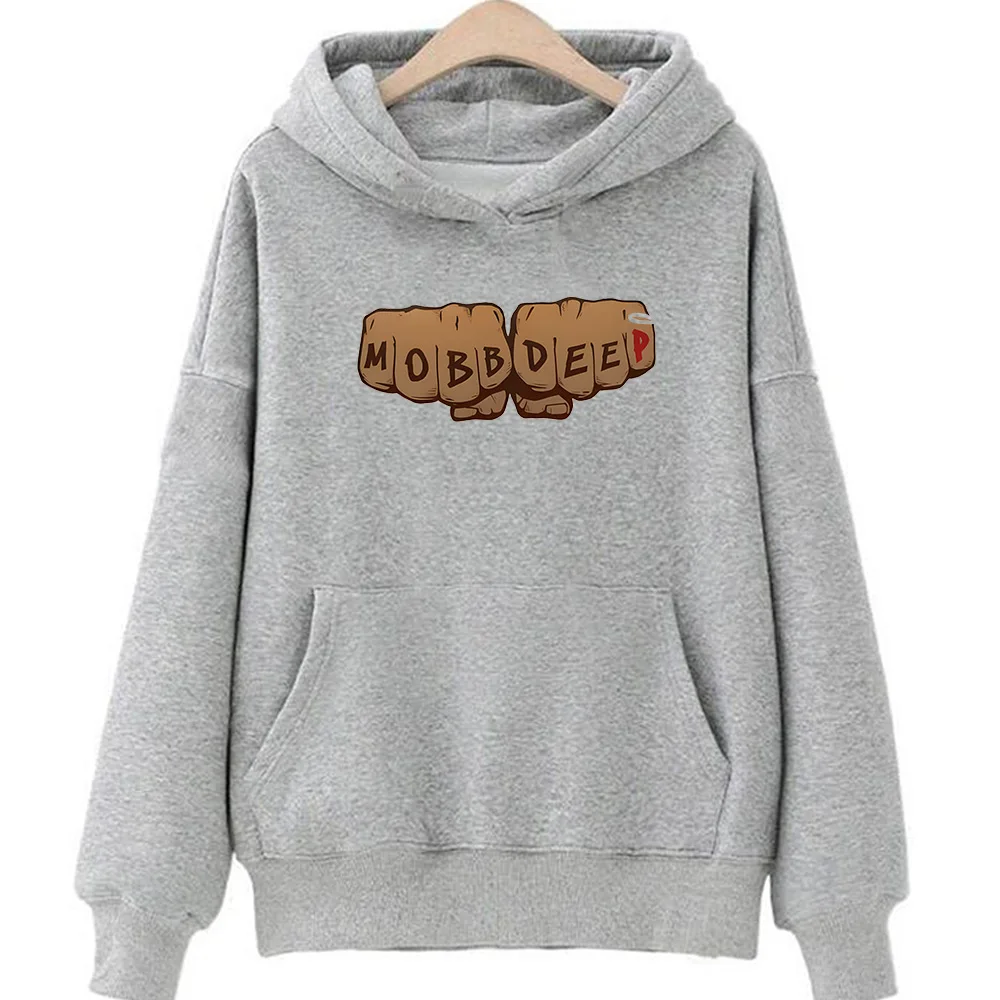 Winter Unisex Kapuze Mobb tiefen Grafik druck Gothic Fleece Sweatshirts lang ärmel ige Grunge Kleidung Moletom Retro Pullover