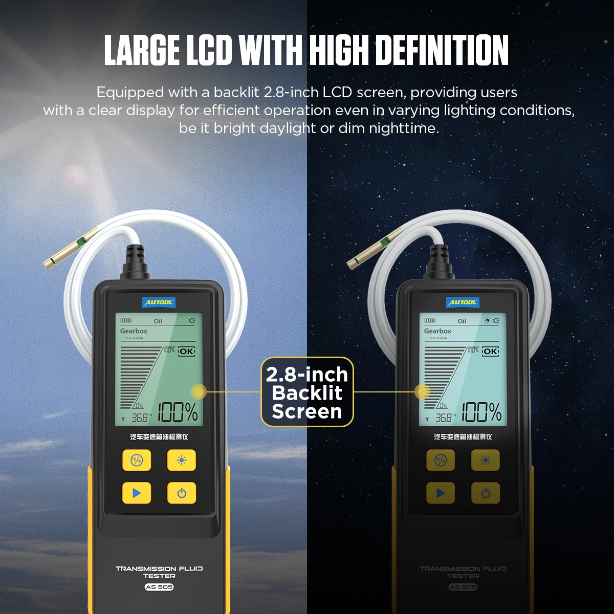 سوبر M3 السيارات ATF اختبار السوائل جهاز قياس نفاذية درجة الحرارة لسائل نقل السيارات 5 فولت 6 فولت