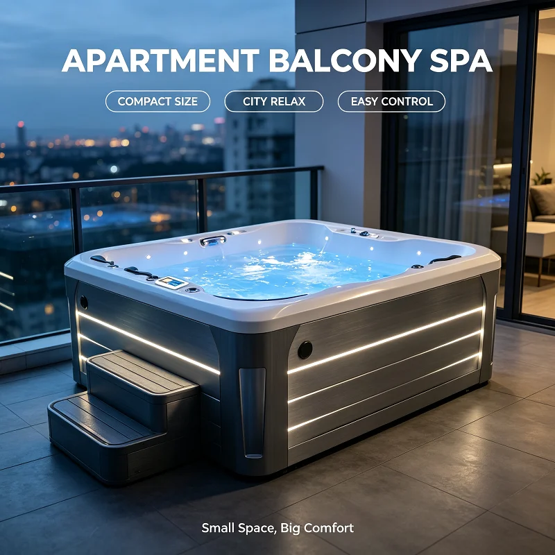 Inflatable Hot Tub Family, 130 Jet Outdoor Bubble Massage Pool, Portable Heated Spa for Backyard Garden Patio