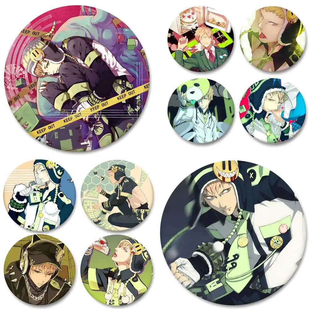 Noiz Spiel D-DRAMAtical Murder Abzeichen Runde Abzeichen Weißblech Münze Brosche Kleidung Rucksack Zubehör Anstecknadel