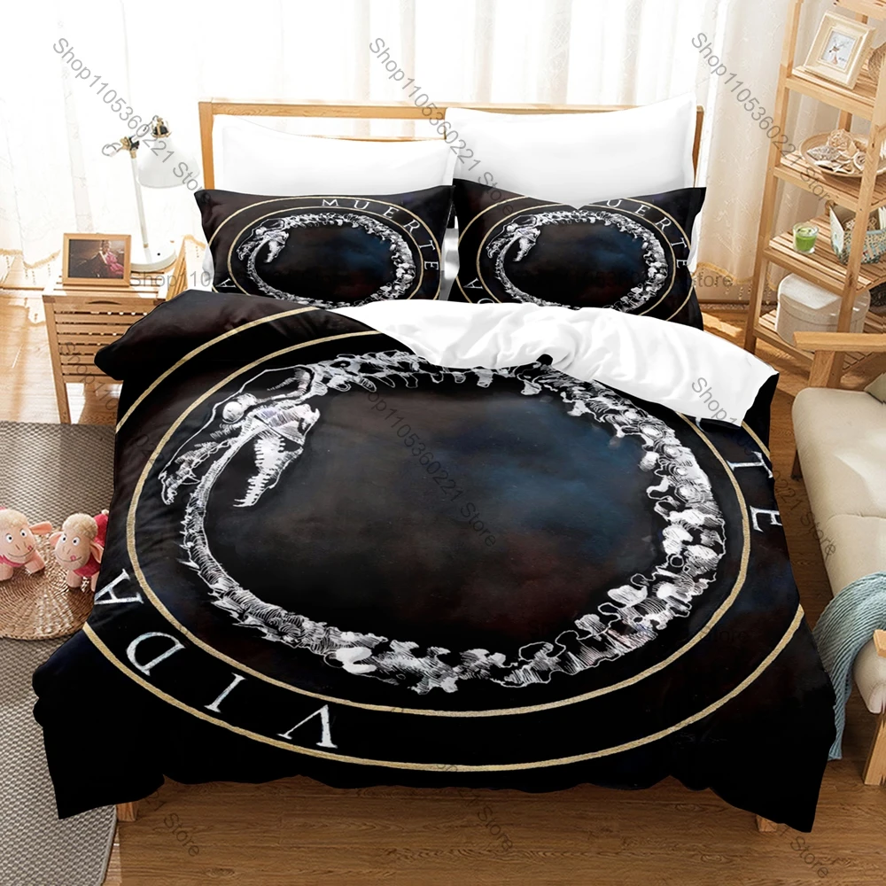Canserbero Venezuelan Conscious Rap Vida Muerte Album 3D Print Bedding Set Duvet Cover + 2 Pillowcases Soft Polyester Bed Linen