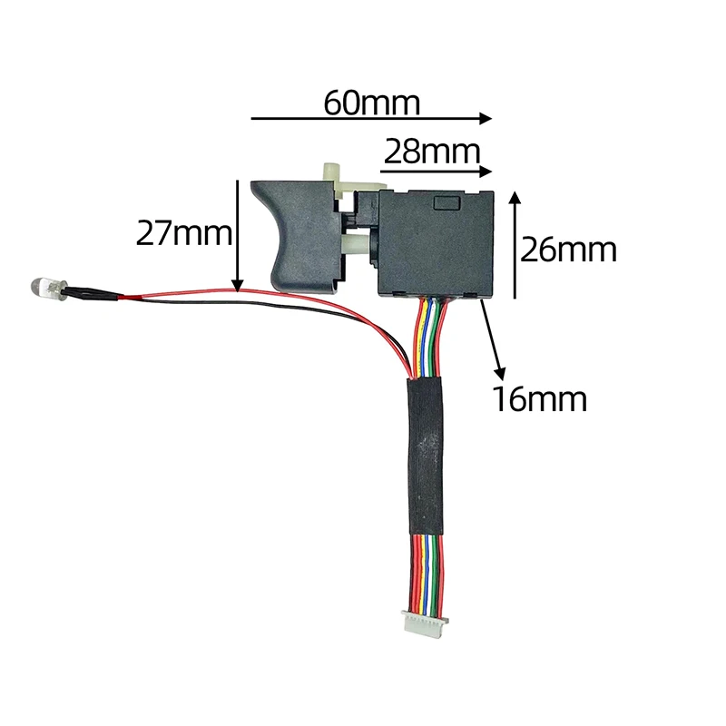 DC Electric Drill Dustproof Speed Control Push Button Trigger Electric wrench switch 0.2A 42V Cordless Drill Switch