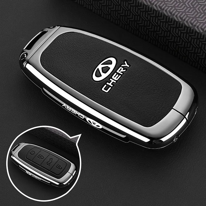 Zinklegierung Autoschlüssel-Hülle für Chery Tiggo 7 Pro 8 9 2025 2026 Schlüsselanhänger Fernbedienung Abdeckung Tasche Gehäuse Ringhalter Zubehör – Detail 8