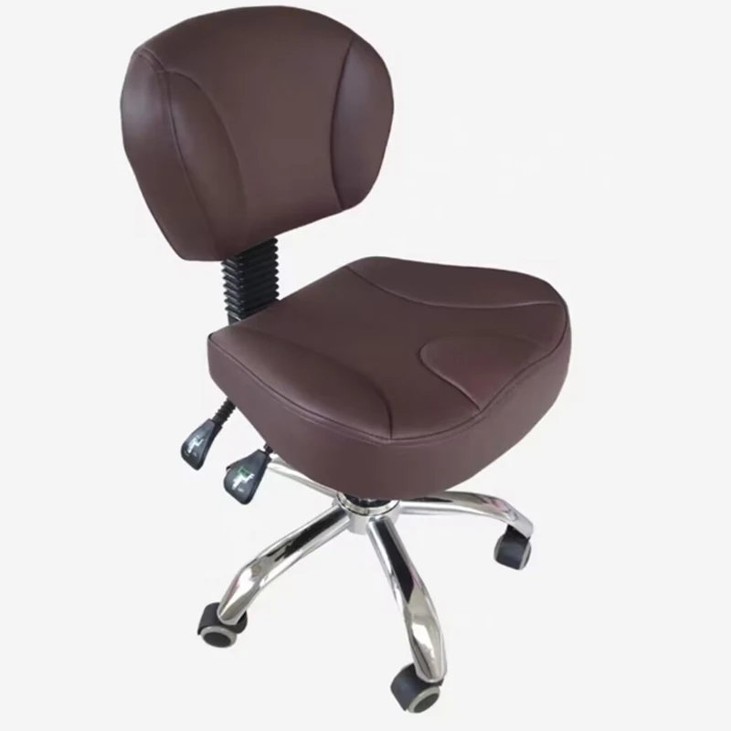 Taburete con respaldo para Bar, silla giratoria para salón de belleza, peluquería, barbería, oficina, dentista, maquillaje, tatuaje, muebles