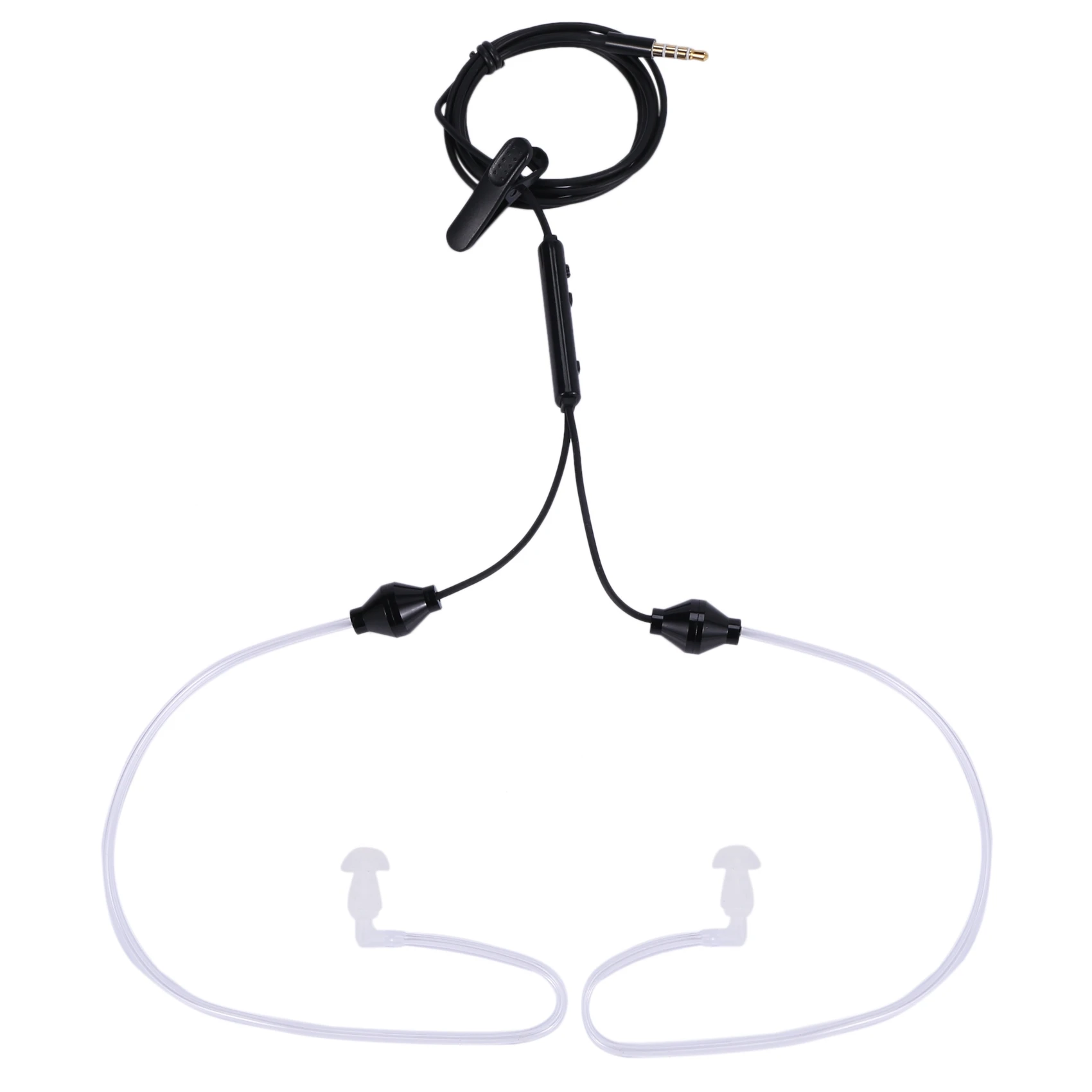 3.5mm Plug Air Tube Anti-Radiation Earphone 2 Air Acoustic Tube Stereo Headset for iPhone for Samsung