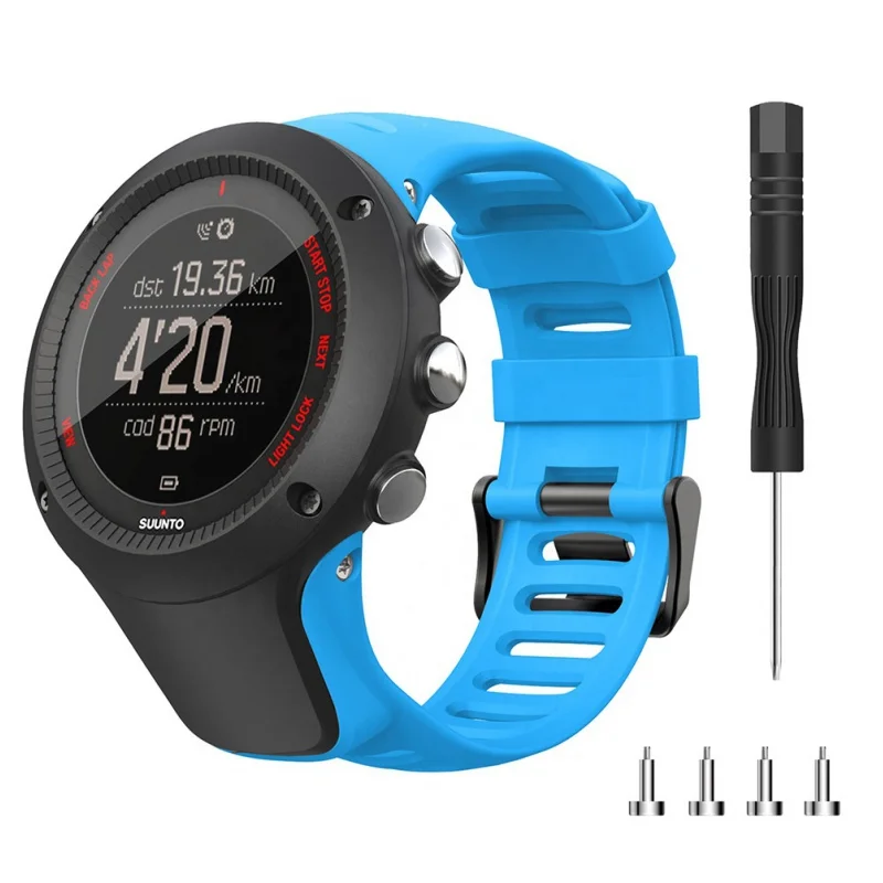 Сменный силиконовый ремешок для спортивного браслета Suunto Ambit Series 1 2 3