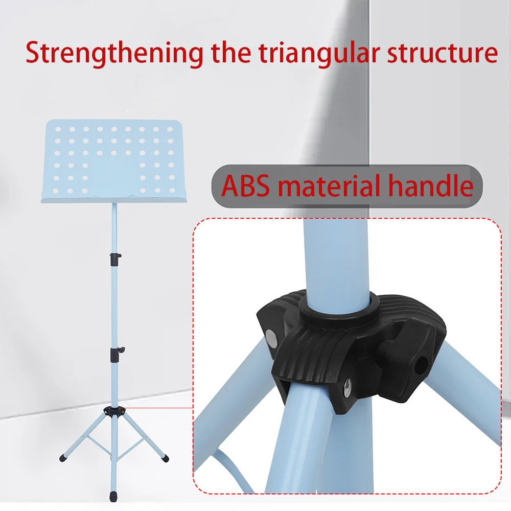 Convenient Music Stand Collapsible Sheet Music Score Tripod Stand Holder Aluminum Alloy Foldable Music Sheet Stand